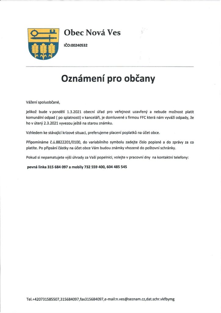 sdeleni pro obcany TKO