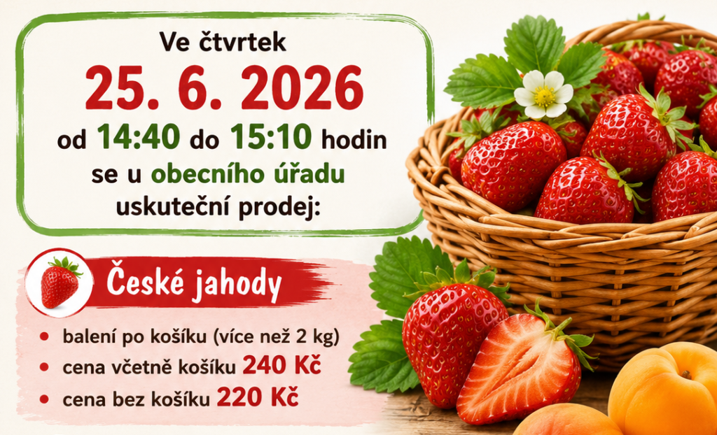 PRODEJ ČESKÝCH JAHOD A MORAVSKÝCH MERUNĚK